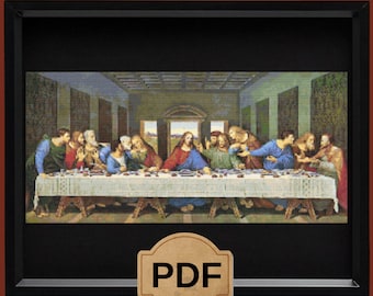 Das letzte Abendmahl Kreuzstich-Muster: Leonardo da Vinci Stickerei (PDF)