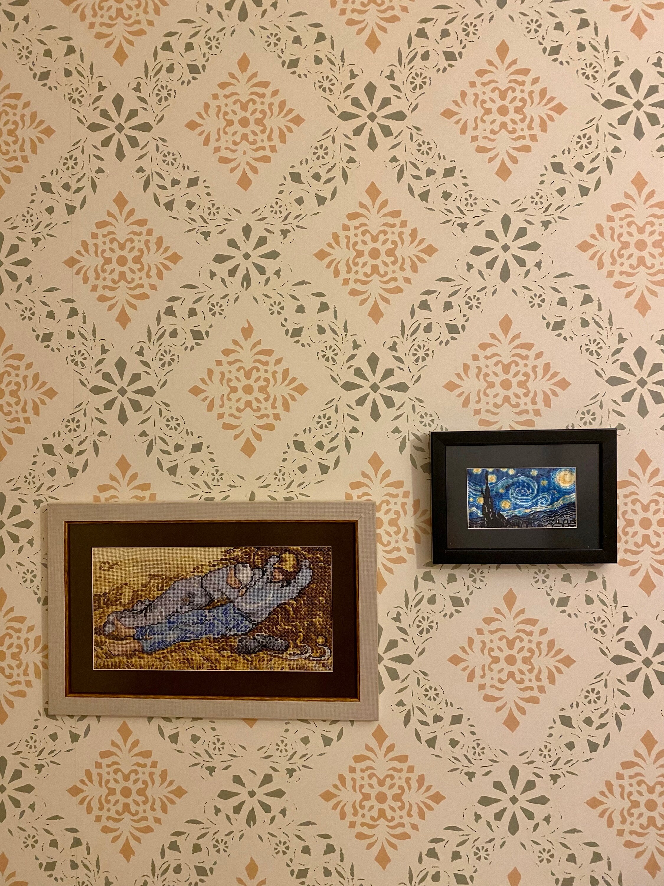 ゴッホ「ローヌ川の星月夜」クロスステッチ図案（PDFダウンロード