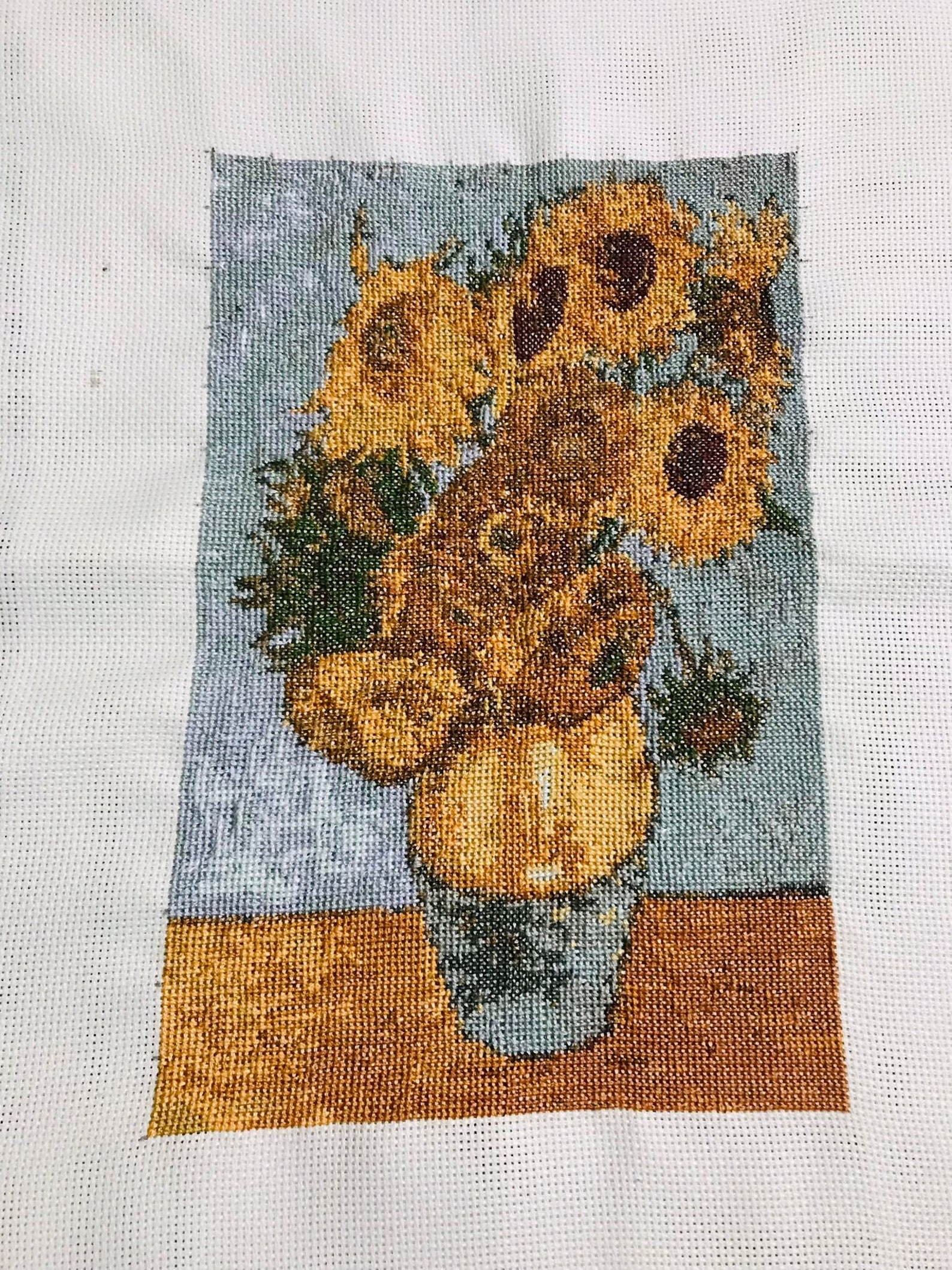 Van Gogh Sunflowers Cross Stitch Pattern PDF ,artwork Cross Stitch , Masterpieces, Mini Cross