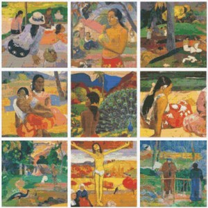 Paul Gauguin-målningar Korsstygnsmönster: Minikonstpaket (PDF) bild 4