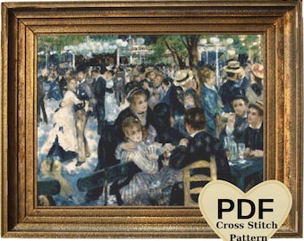 Renoir - Tanz im Moulin de la Galette Kreuzstichmuster (PDF)