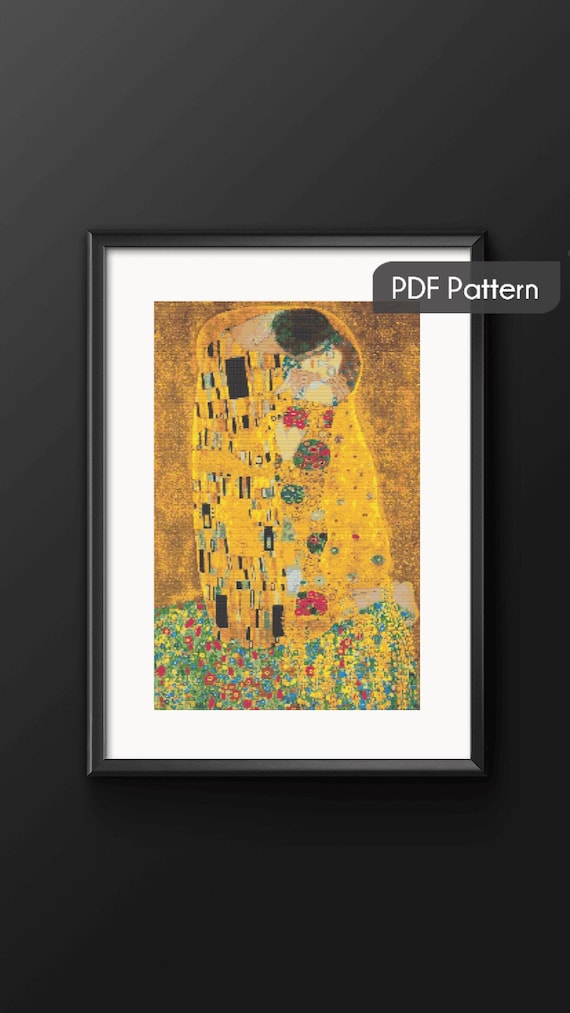 キス クロスステッチ パターン PDF、グスタフ・クリムトの有名な絵画