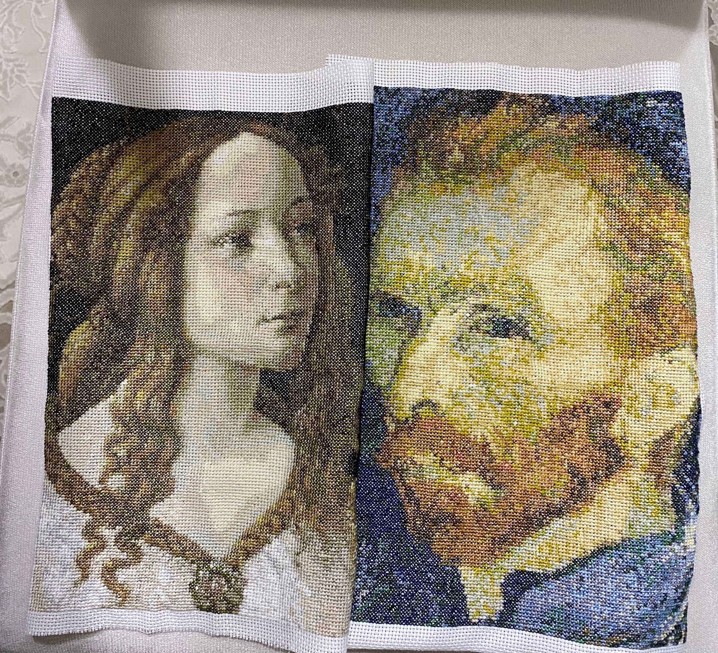 ゴッホ「ローヌ川の星月夜」クロスステッチ図案（PDFダウンロード