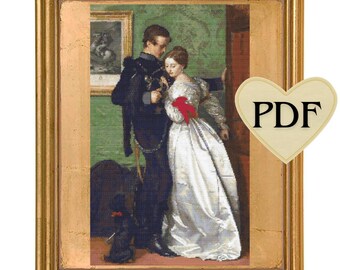 John EVER Millais Kreuzstichmuster: Gemälde bekannt (Digitaler Download)