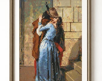 Francesco Hayez The Kiss Cross Stitch Pattern PDF