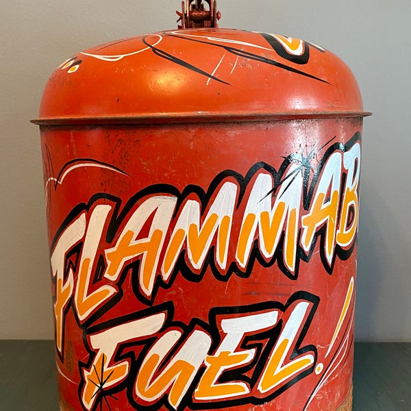 5 Gal Gas Can Custom Pinstriping and Lettering