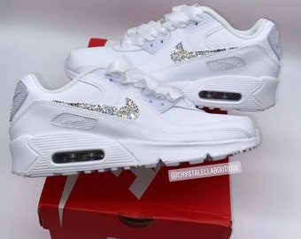 Hand-Crystallized Nike Air Max 90 | Rhinestone Bling Sneakers