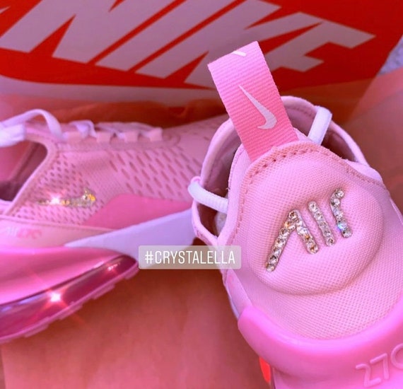 Crystal Bling Baby Pink Nike Air Max 270 Sneakers Blinged Out - Etsy UK