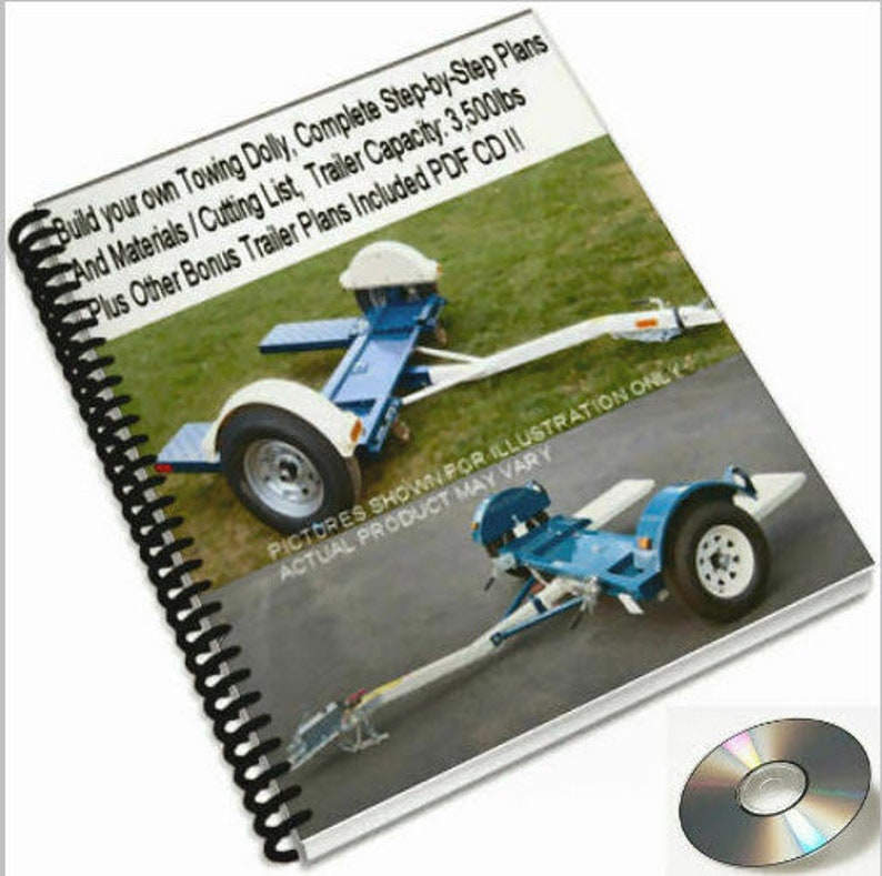 Car Tow Dolly Plans Build Guide Step by Step Procedures PDF Etsy