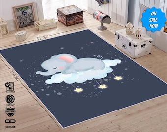 ALAZA Fantasy Sea Turtle Carrying The Elephant Moon Area Rug Rugs for Living Room Bedroom 5'3 x 4' ALAZA Fantasy Sea Turtle Carrying The Elephant Moon Area Rug Rugs for Living Room Bedroom 5'3 x 4'