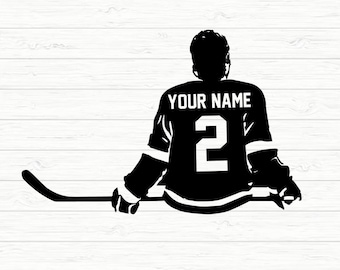 Hockey SVG, hockeyspelare SVG, hockeyspelare klippfil för Cricut, Silhouette, Clipart, Illustrator-fil