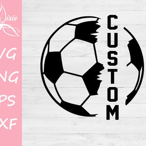 Fotboll SVG, fotboll SVG, nödställd fotboll, fotboll SVG, fotbollsnedladdning, Cricut, silhuett, Illustrator, utklippsverktyg, laserdesign bild 2
