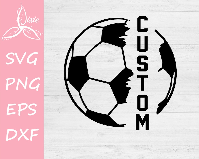 Fotboll SVG, fotboll SVG, nödställd fotboll, fotboll SVG, fotbollsnedladdning, Cricut, silhuett, Illustrator, utklippsverktyg, laserdesign bild 2