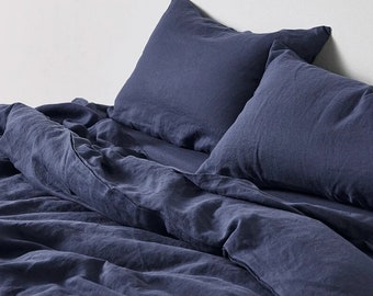 Navy Blue Duvet Cover / King Duvet Comforter Set / Quilt Cover UO Cotton Duvet / Queen Bedding Set / Blue Twin Bedding Set / Cotton duvet