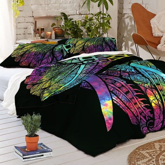 Twin/queen Size Bedding Comforter Boho Duvet Set/twin/queen Etsy