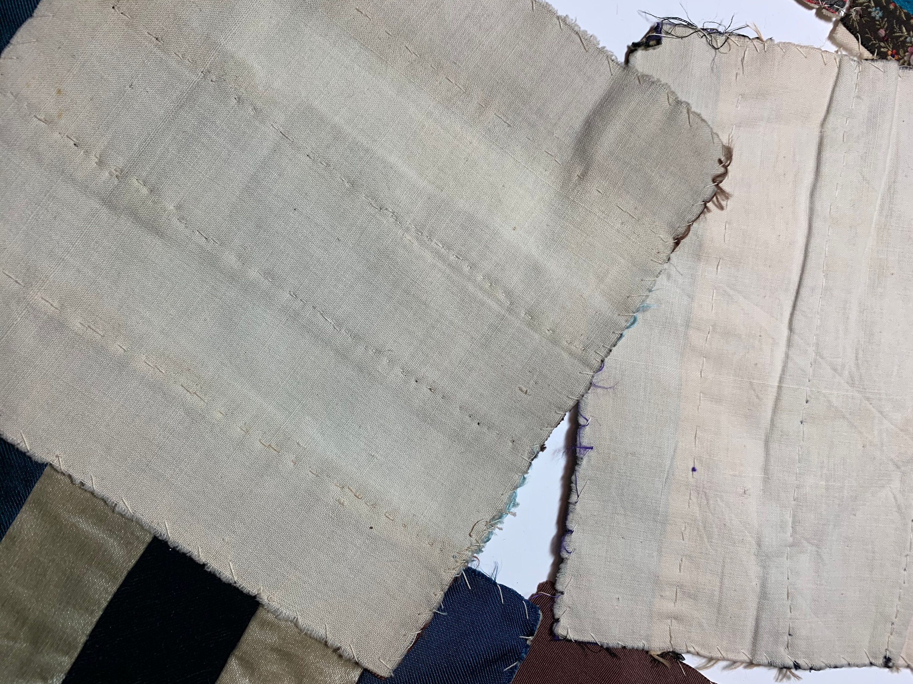 Haut De Couverture Patchwork (quilt Top) - Motif Bandes Colorées, 45 X 55 Pouces - Fait Main Aux États-Unis, Inachevé