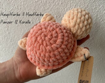 Schildkröte gehäkelt - Plüschtier Handgemacht, Kuscheltier, Badeschwamm