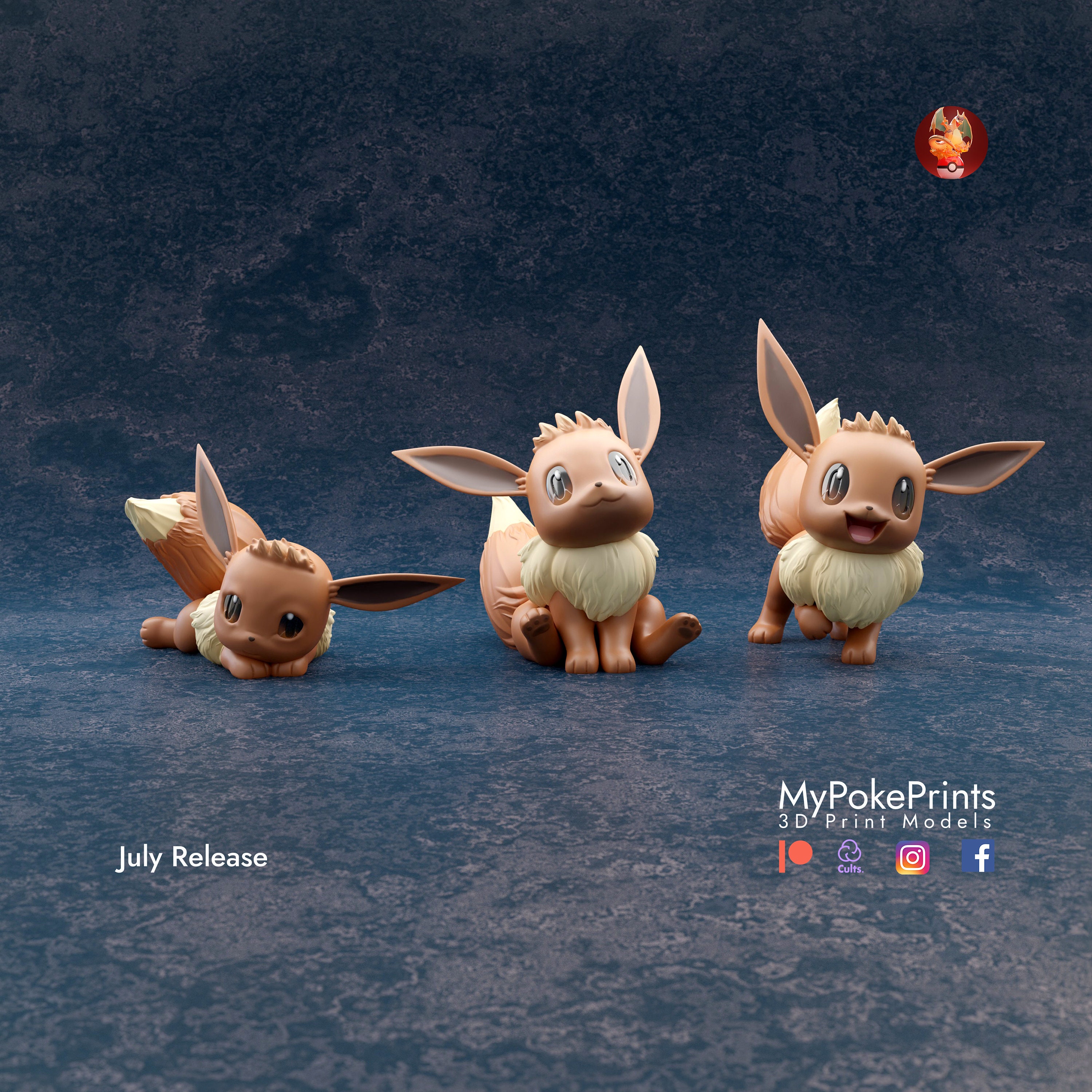 POKEMON EASTER EGG - EEVEE EVOLUTIONS, 3D models download