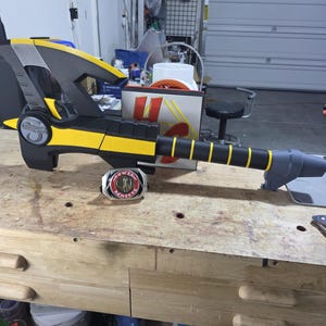 Hacha de poder del Ranger negro, accesorio de cosplay de tamaño real de Mighty Morphin' Power Rangers imagen 1