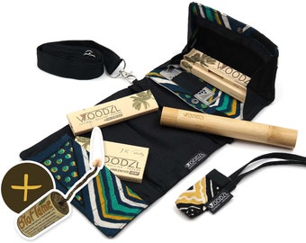 Woodzl Stoner Box XXL (con bolsa para tabaco, estuche para porros, colgante para mechero, molinillo y papeles)