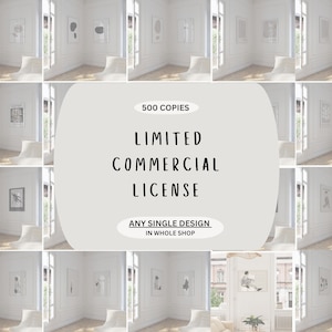 MinimalPrintArt Limited Commercial License For All Designs