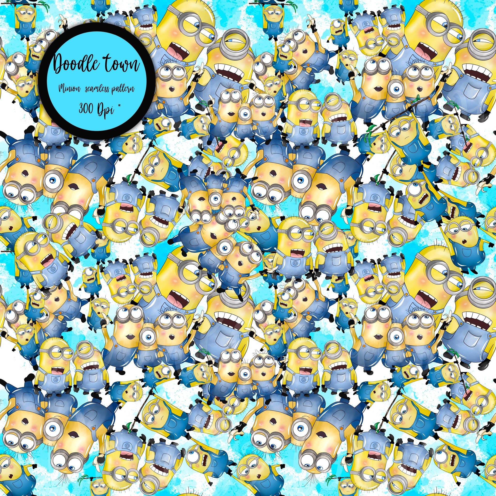 Minion Seamless Pattern Minion Sublimation Clip Art Minion - Etsy