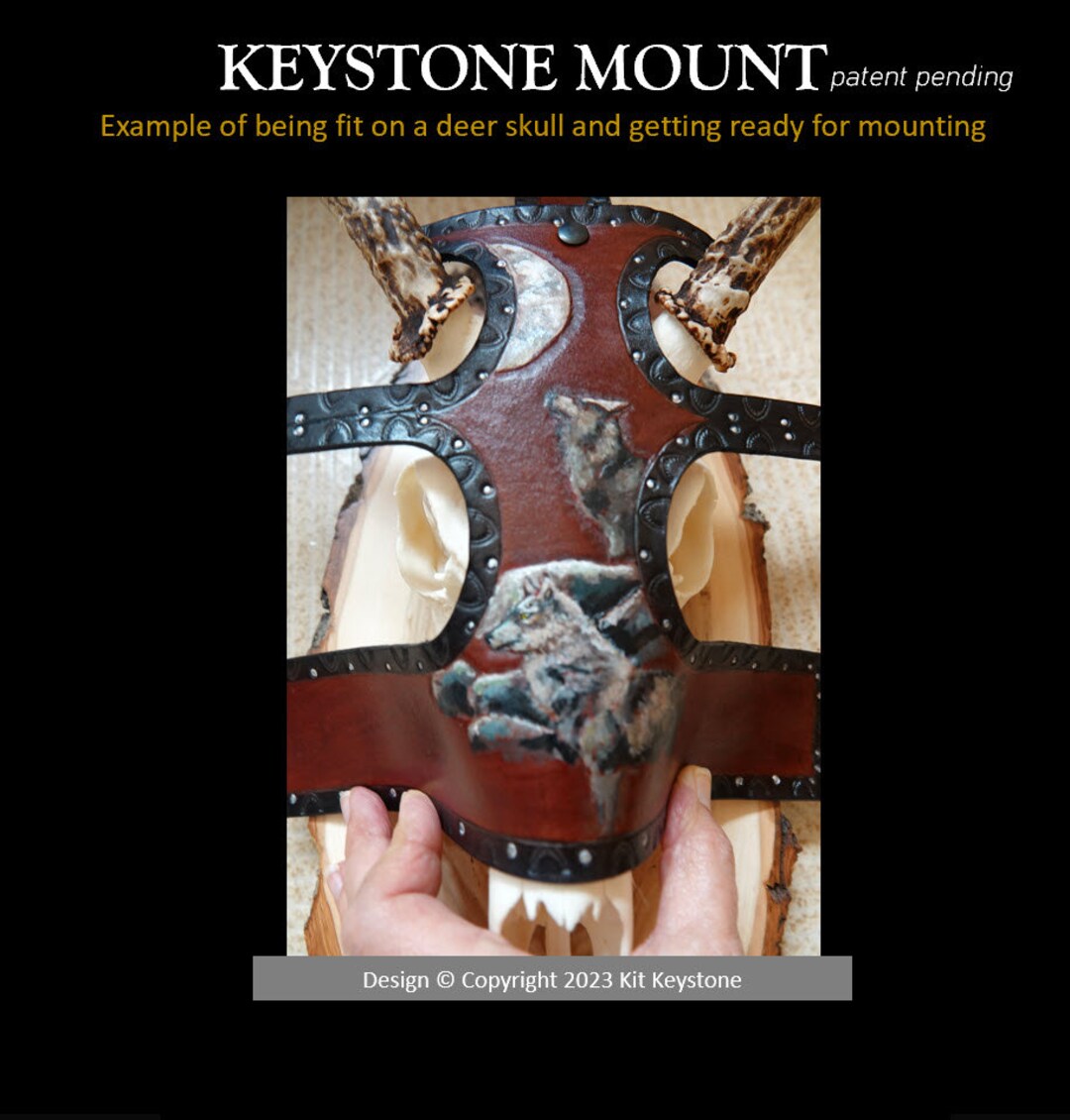 Euro Skull Mount DIY Kit Wolf Design Tooled and Painted on Etsy