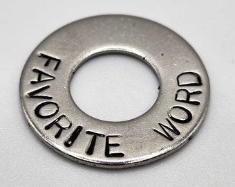 Personalized Hand Stamped Pocket Washer