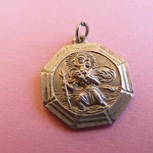 GJLtd Vintage Sterling Silver Charm Saint St Christopher charms pendant 925 (K)