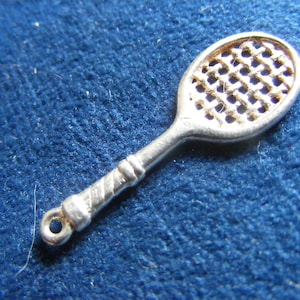 I) Vintage Sterling Silver Charms Wimbledon Tennis Racket