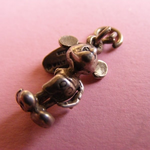 Vintage Sterling Silver Charm Mickey Mouse charms pendant 925 (F)