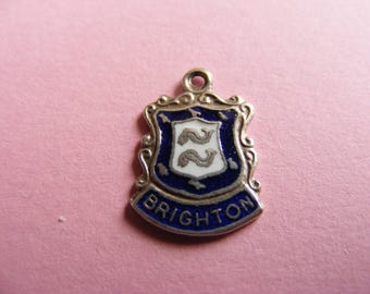 Vintage Sterling Silver Charm Brighton Travel Shield  (1)