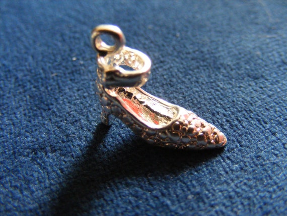 P) Vintage Sterling Silver Charm Charms Slippers,… - image 4