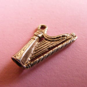 Vintage Sterling Silver Charm Harp charms pendant 925 (F)