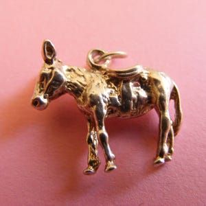 Vintage Sterling Silver Charm Donkey charms pendant 925 (I)