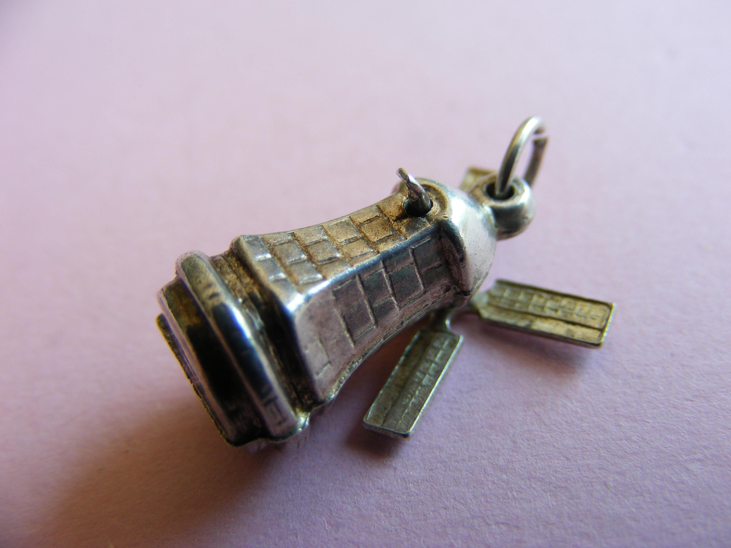 Charme Moulin à Vent Hollandais En Argent Sterling 925 - 1,9 G, 1,5 Cm, Vintage, Occasion