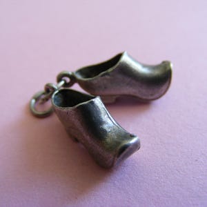 Coppia di ciondoli vintage in argento sterling con zoccoli olandesi, ciondoli 925 (N)