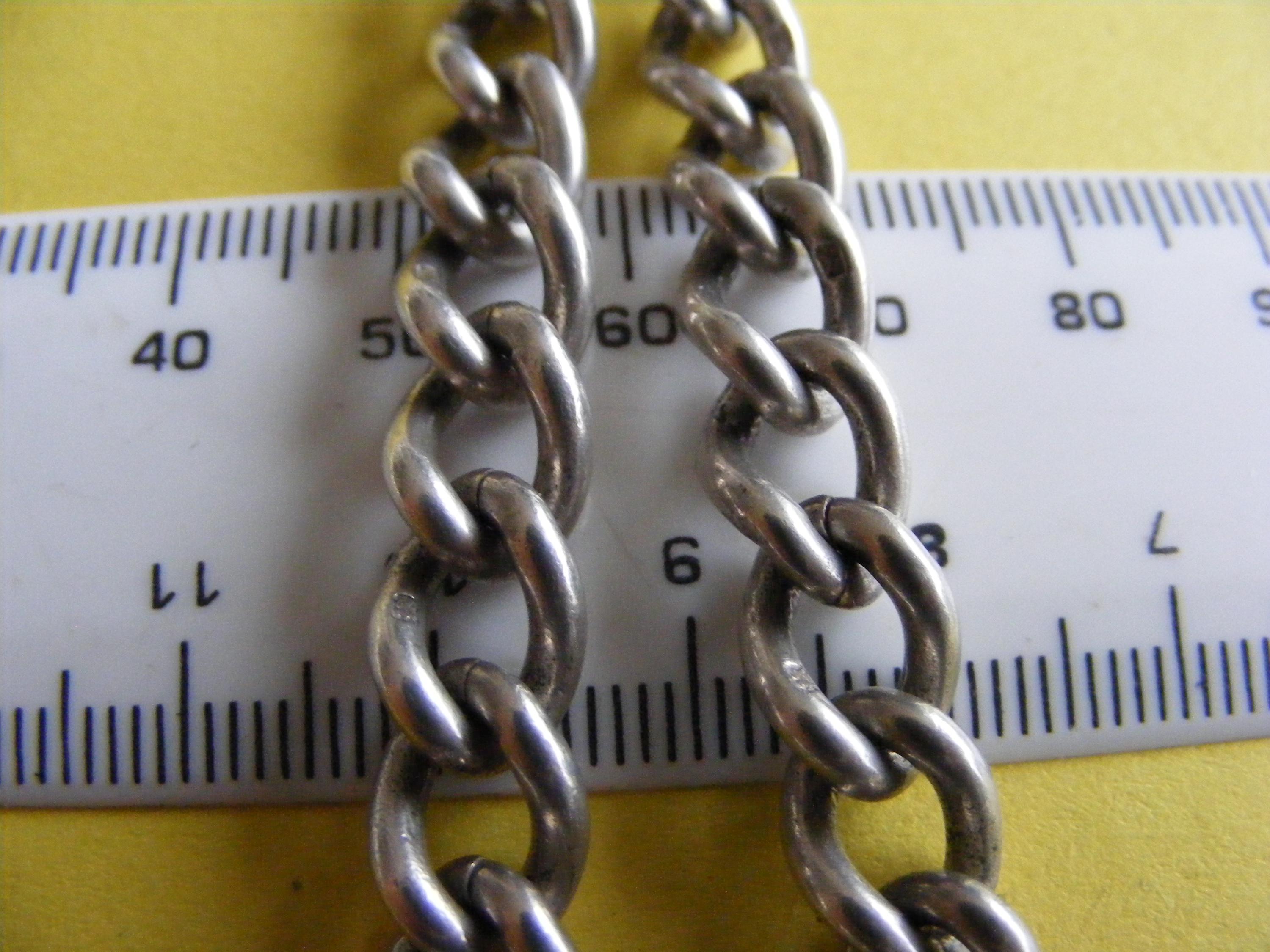 Bracelet HMK Argent Sterling 20g - 17,5cm - Fermoir Coeur - Vintage - Occasion Très Bon État