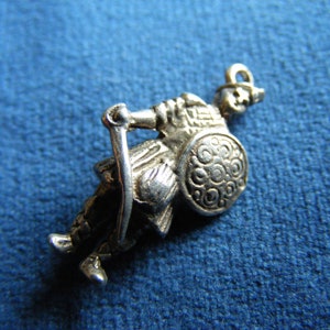 F) Vintage Sterling Silver Charm Scottish Warrior