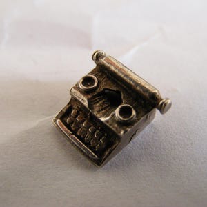 Vintage Sterling Silver Charm Office Typewriter charms pendant 925 (O)