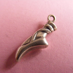 Vintage Sterling Silver Charm Ballerina&#39;s Foot & Ballet shoe charms pendant 925 (J)