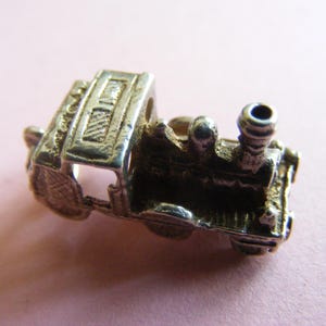 Vintage Sterling Silver Charm Locomotive Train charms pendant 925 (E)