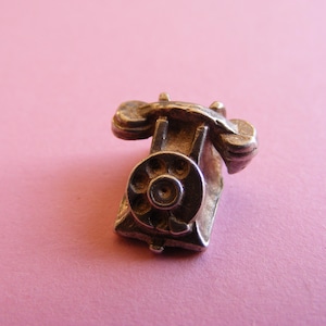 Vintage Sterling Silver Charm Telephone charms pendant 925 (I)