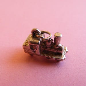 Vintage Sterling Silver Charm Locomotive Train charms pendant 925 (K)