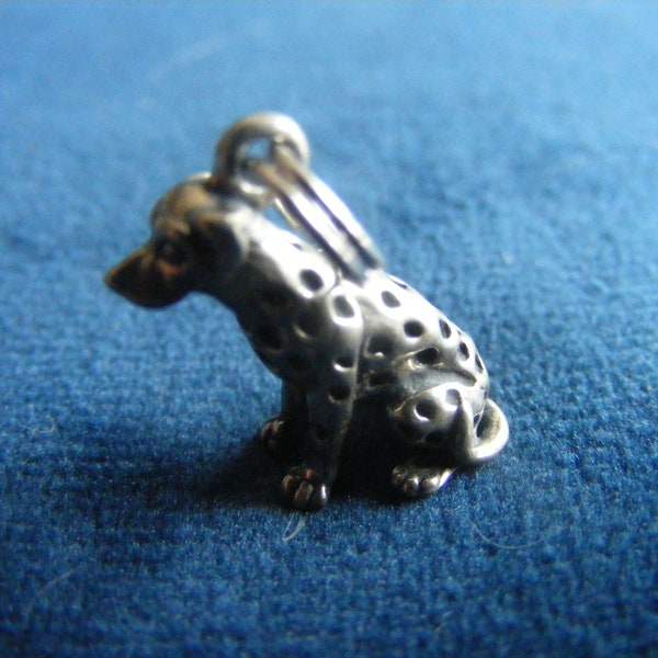 A) Vintage Sterling Silver Charm Dogs:  Dalmation