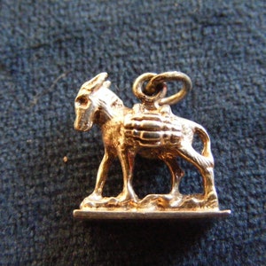 G) Vintage Sterling Silver Charm Charms Donkey