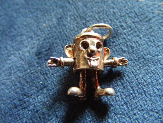 P) Vintage Sterling Silver Charm Charms Slippers,… - image 3