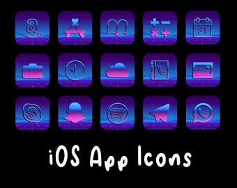 Retro Wave Clean ICONS | 800+  Retro Style Covers for Phone | iOS App Icon |