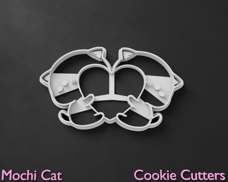 Cute Mochi Cat Heart / Cookie Cutter / Perfect as a Gift image 1