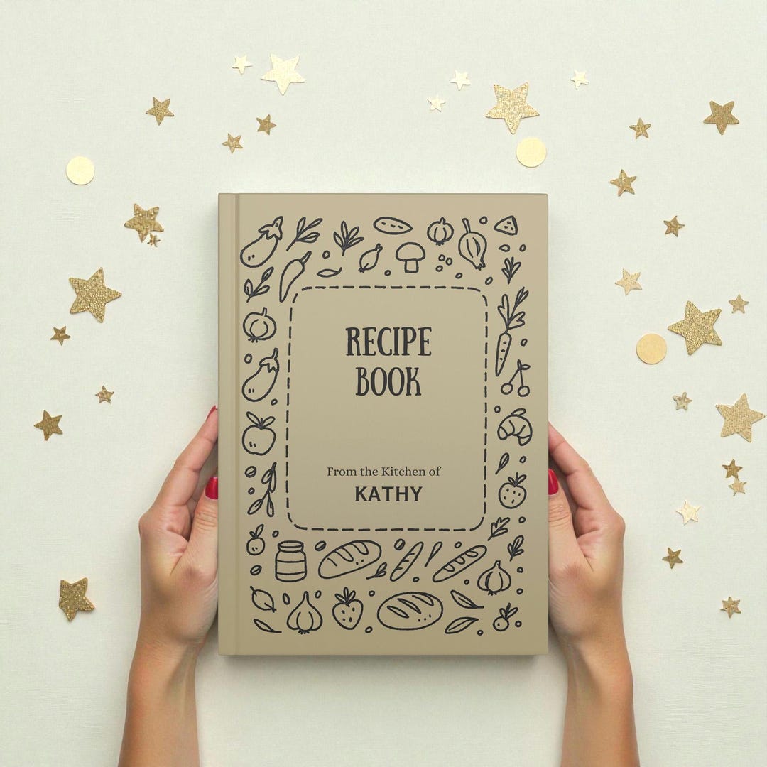 Recipe Book Custom Name Family Recipes Journal Wedding Housewarming ...